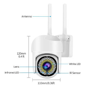 1+1 Wifi IP kamera - kül és beltéri - Éjszakai látás mód 1080P - KE24-336