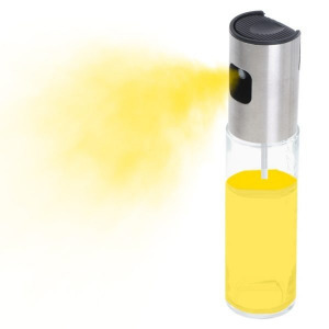 Konyhai olaj- és ecetpermetező spray, rozsdamentes acél és üveg, 100ml