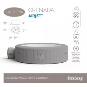 Lay-Z-Spa Grenada Airjet masszázsmedence 236 cm x 71 cm