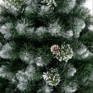 3D Havas műfenyő tobozokkal és jégkristályokkal 120 cm