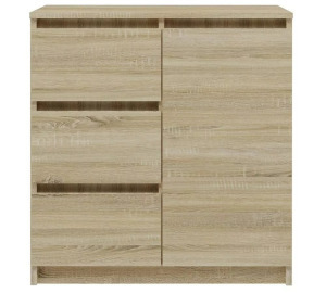 Odell 1D3S komód, 80x75x40 cm, sonoma