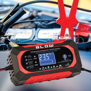 Automatikus egyenirányító akkumulátortöltő 12V/10A - 24V/5A