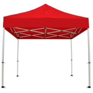 Kerti pavilon, összecsukható 2,9x2,9 m, piros