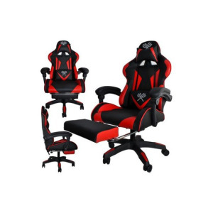 Gamer szék - fekete és piros Dunmoon