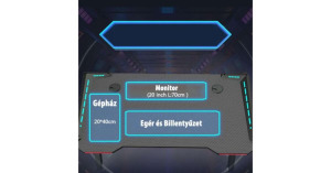 Apollon R5 gamer asztal - 140cm
