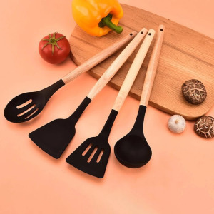 Szilikon konyhai készlet, 12 részes, tárolódobozzal