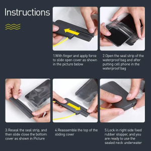 Univerzális vízálló védőtok okostelefonhoz, 7.0