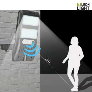 Vezeték nélküli napelemes fali lámpa - fény és mozgásérzékelővel JX-228