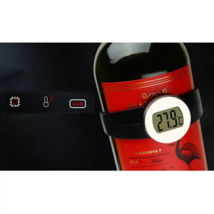 Digitális borhőmérséklet mérő, DIY1731 boros üvegre bordó hőmérő, bordó