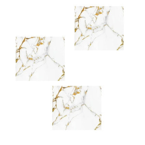 Öntapadós imitációs falmatrica/tapéta 60x60 cm - 12 db/csomag - fehér alapon arany márvány minta