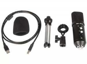 Stúdiómikrofon állvánnyal