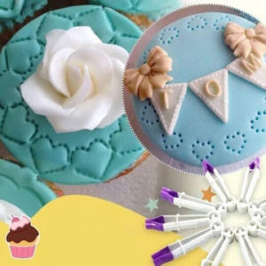 Tortaformázó készlet, fondant formázó csipesz készlet (10 db)