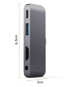 4in1 USB hub: USB-C -> USB 3.0/4K HDMI/USB-C/3.5mm jack, 60W gyorstöltés