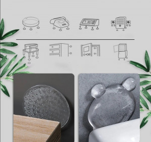 Öntapadós szilikon ajtóütköző (10 db), béka