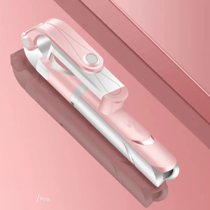Bluetooth szelfibot tripod funkcióval, távirányítóval 18.5cm-68cm, pink