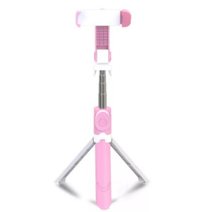Bluetooth szelfibot tripod funkcióval, távirányítóval 18.5cm-68cm, pink
