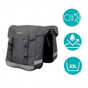 Kétoldalas kerékpártáska, fekete