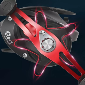 Haut Ton Bait Casting horgászorsó piros bal