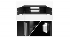 TV állvány 110x36x35cm forgácslappal - fekete