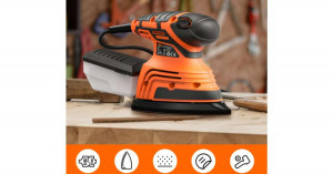 130W multi csiszoló egér, 12db csiszoló papírral