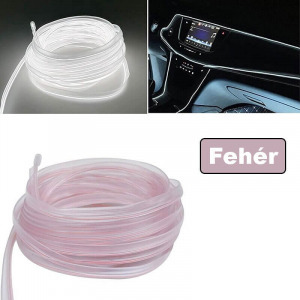 Műszerfal LED csík, autós dekor szalag fehér