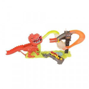 Dinoszaurusz-kilövő pálya + 2 autó