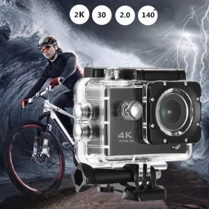 Sportkamera, WiFi-s, 12MP, FullHD, 30m-ig vízálló, A+ 170°, ezüst