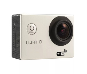 Sportkamera, WiFi-s, 12MP, FullHD, 30m-ig vízálló, A+ 170°, ezüst
