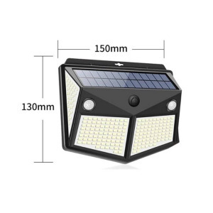 260 ledes, falra szerelhető napelemes lámpa