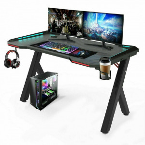 Apollon R5 Beépített ledes gamer asztal 140cmx60cmx73cm