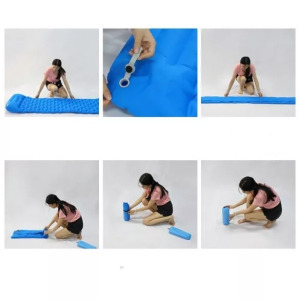 Kemping matrac, kék