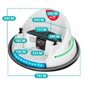 Elektromos gyermek dodzsem 6V, akku+távirányító, kék