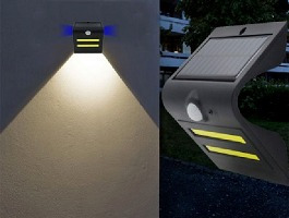 Smart led napelemes falra szerelhető mozgásérzékelős lámpa