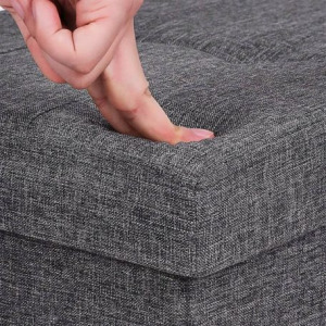 Tárolópad kényelmes üléssel 110x38x38 cm szürke BC FUR1620-2