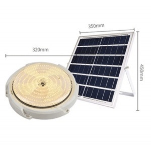 THO napelemes kör alakú vízálló kültéri veranda mennyezeti lámpa