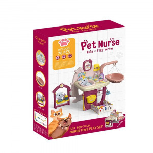 Játék állatgondozó szett 72 részes