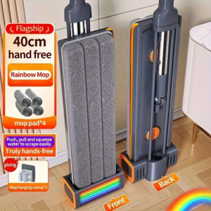 Rozsdamentes acél lapos felmosó tárolóval