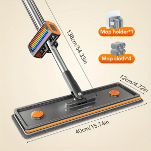 Rozsdamentes acél lapos felmosó tárolóval