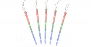 Jégcsap fényfüzér, 8x50cm, 8 részes, színes