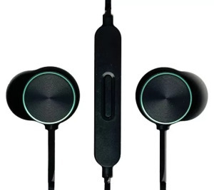 Vezetékes fülhallgató, beépített mikrofon, hívásfogadás, 3,5mm jack, fekete