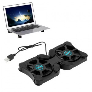 Összecsukható usb laptop hűtő dupla ventilátorral