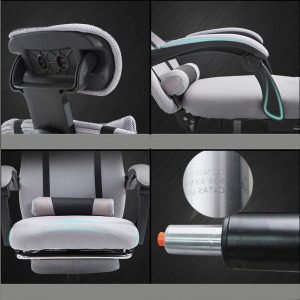 Prémium forgószék, lábtartóval-piros színben