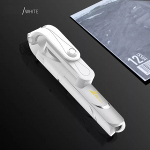 Bluetooth szelfibot tripod funkcióval, távirányítóval 18.5cm-68cm, fehér