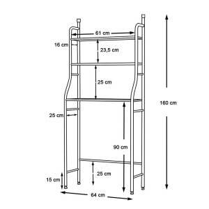 Tároló állvány, 3 polcos