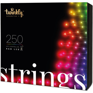 Twinkly Strings IP44 Okos karácsonyfa izzó, 250LED, Bluetooth Wifi,20m
