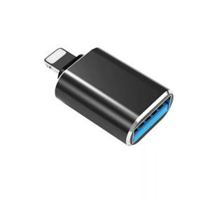 OTG átalakító adapter (USB 3.0-ról Lightning), fekete