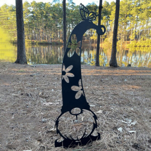 Mókás kerti törpék - nagy, virágos sapkás