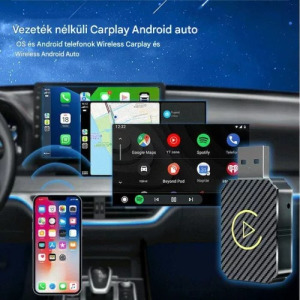 Vezeték nélküli autós kapcsolat CarPlay & AndroidAuto alapú fejegységekhez, bluetooth USB adapter