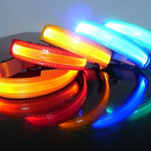 LED kutya nyakörv világító kutyanyakörv zöld XL
