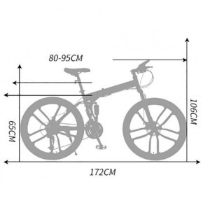 Amin összecsukható MTB kerékpár - kék